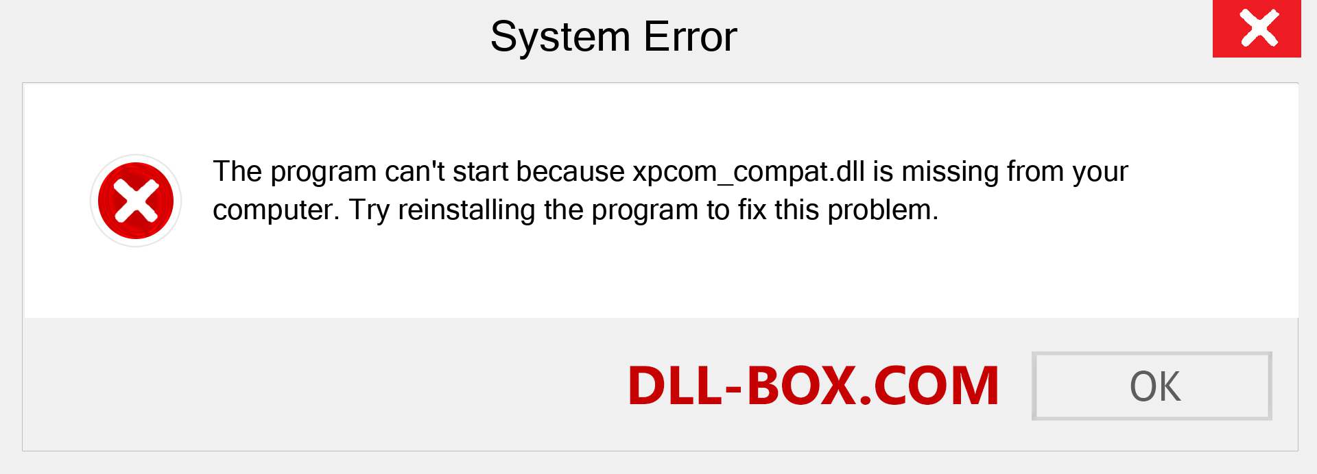  xpcom_compat.dll file is missing?. Download for Windows 7, 8, 10 - Fix  xpcom_compat dll Missing Error on Windows, photos, images